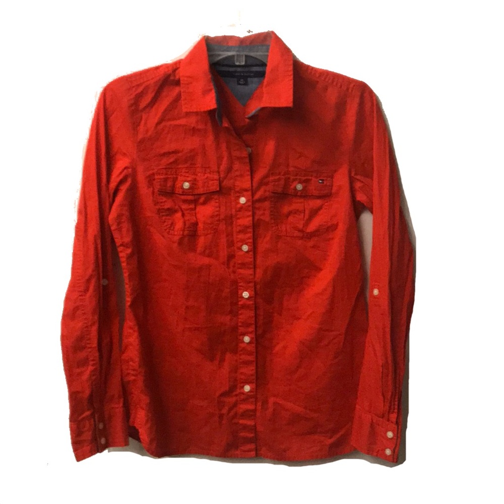 Tommy Hilfiger, sz S/P, beautiful red shirt